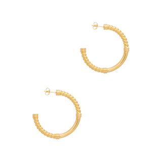 Missoma + Cord Mini 18kt Gold Vermeil Hoop Earrings
