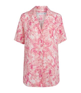 Faithfull the Brand Pink + Tie-Dye Charlita Shirt Dress