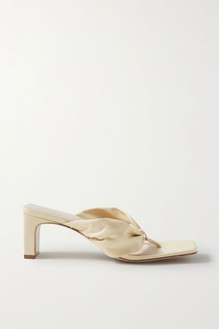 Porte & Paire + Gathered Leather Sandals