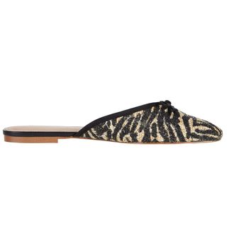Who What Wear x Target + Cara Mule Ballet Flat Shoes in Zebra Leather