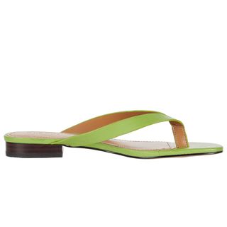 What What Wear x Target + Cali Toe Thong Flat Sandals in Green Leather
