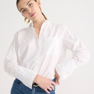 J.Crew + Relaxed Poplin Button-Up Shirt