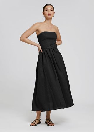 & Other Stories + Voluminous Belted Midi Dress