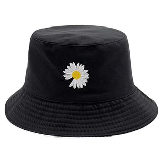 Hsyzzy + Flower Embroidery Reversible Bucket Hat