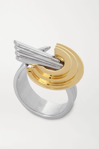 Leda Madera + Meryl Palladium-Plated and Gold-Plated Ring