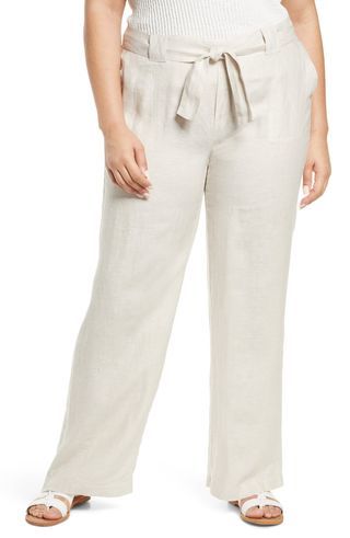 Caslon® + New Belted Yarn Dyed Linen Pants