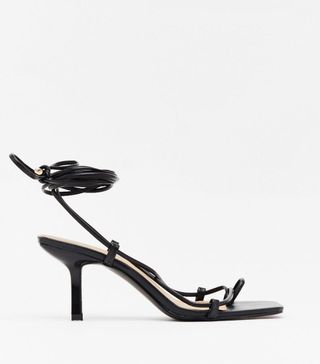 Nasty Gal + Tie to Pull It Toe-Gether Faux Leather Kitten Heels