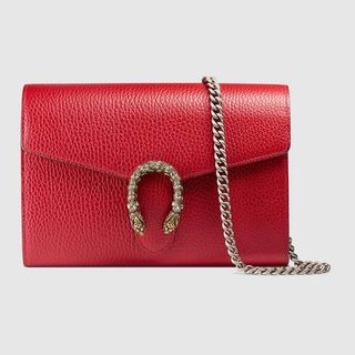 Gucci + Dionysus Mini Leather Chain Bag