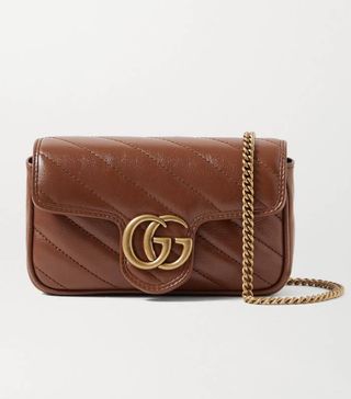 Gucci + GG Marmont Super Mini Quilted Leather Shoulder Bag