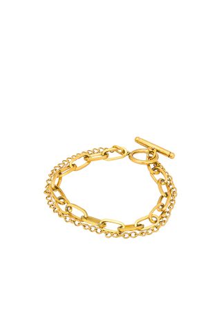 Ellie Vail + Arden Double Chain Toggle Bracelet in Gold