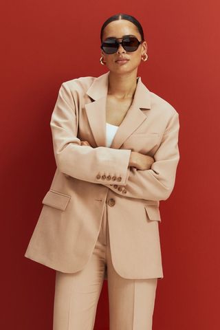 H&M + Oversized Lyocell Blazer