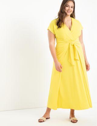 Eloquii + Easy Maxi Dress With Wrap Tie Skirt