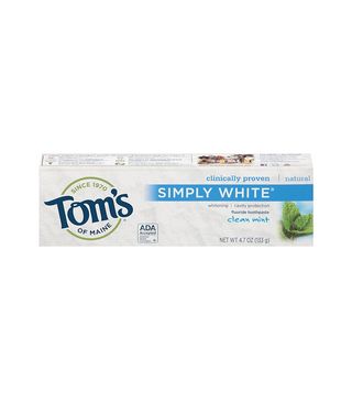 Tom's of Maine + Natural Simply White Fluoride Toothpaste Clean Mint (Pack of 2)