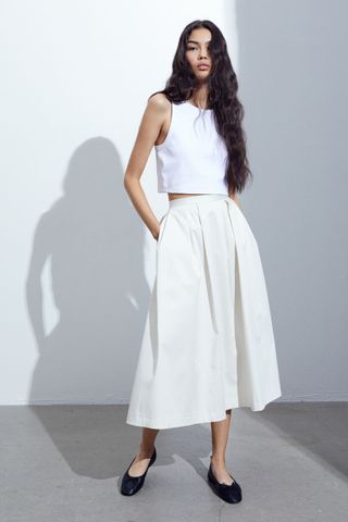 H&M + A-Line Cotton Skirt