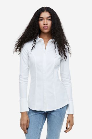 H&M + Tapered-Waist Shirt