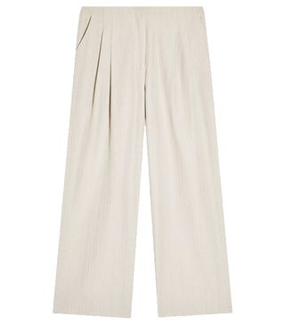 Topshop + Herringbone Wide Leg Trousers