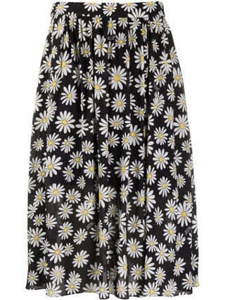 Boutique Moschino + Boutique Moschino Daisy-Print Midi Skirt