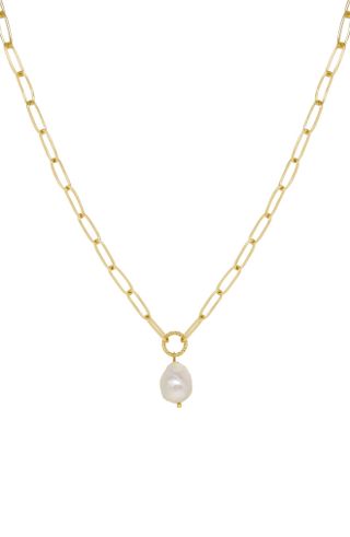 Ettika + Freshwater Pearl Pendant Necklace