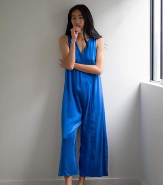 Lunya + Washable Silk Double V Jumpsuit