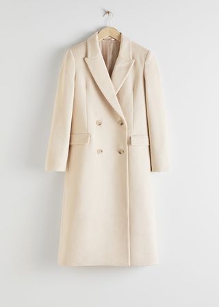 & Other Stories + Double Breasted Wool Blend Coat