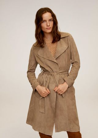 Mango + Suede Trench