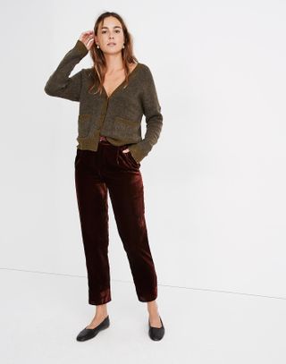 Madewell + Velvet Tapered Pleat Pull-On Pants