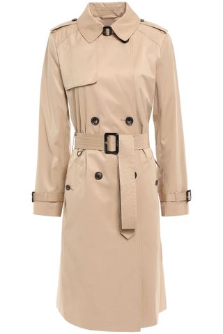 DKNY + Belted Cotton Blend Gabardine Trench Coat