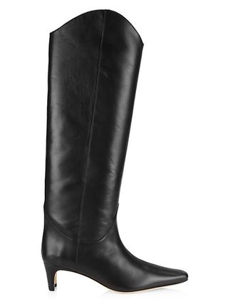 Staud + Western Wally 50mm Leather Knee-High Boots