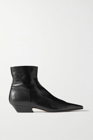 Khaite + Marfa Leather Ankle Boots