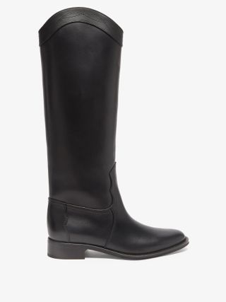 Saint Laurent + Kate Knee-High Leather Boots