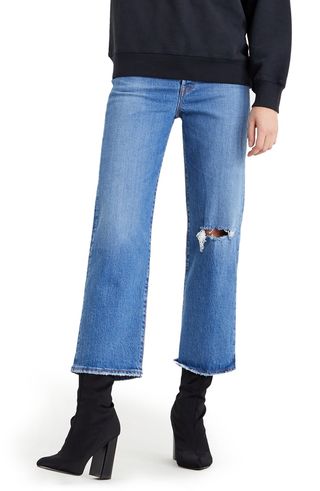 Levi's + Ribcage Ripped High Waist Ankle Straight Leg Jeans