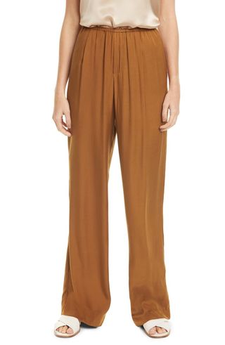 Vince + Silk Blend Pull-On Pants