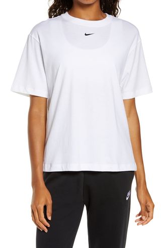 Nike + Essential Embroidered Swoosh Organic Cotton T-Shirt