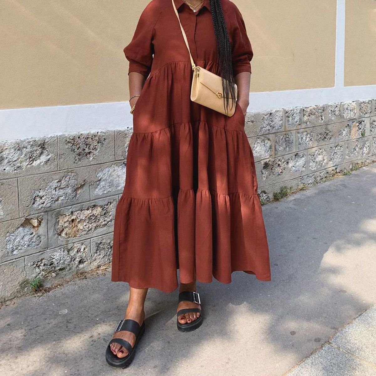 rose gold dresses for women Long Sleeve Lace Up Sequined Maxi Dress DIY Skirt Into Dress Color:Silver Sage ModelID: 185