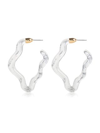 Moloch + Lucite Geometric Open Hoop Earrings