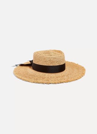 Lack of Color + The Ventura Frayed Grosgrain Trimmed Straw Hat