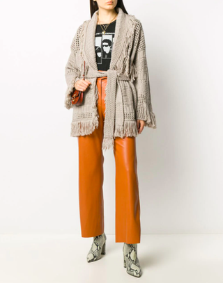 Alanui + Virgin Wool Tassel Knit Wrap Cardigan