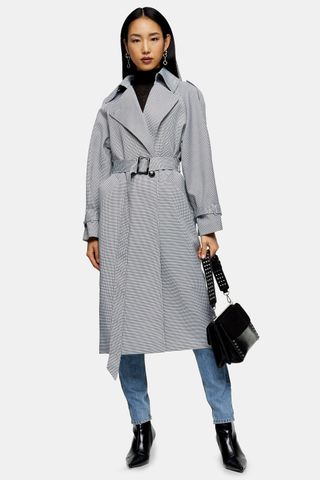 Topshop + Check Trench