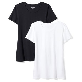 Amazon Essentials + 2-Pack Classic-Fit Short-Sleeve Crewneck T-Shirts