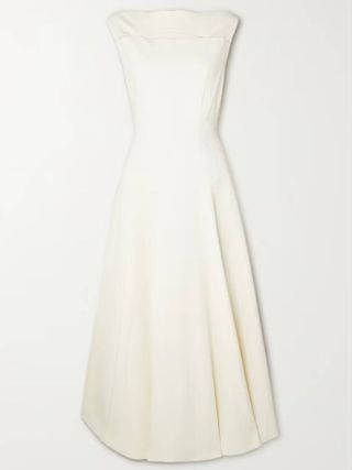 Tove + Cutout Textured Cotton-Blend Midi Dress