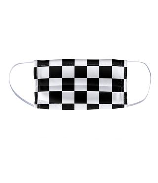 Popfunk + Black And White Checkerboard Pattern 1-Ply Reusable Face Mask Covering