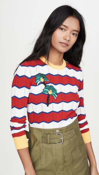 Stella Jean + Striped Sweater