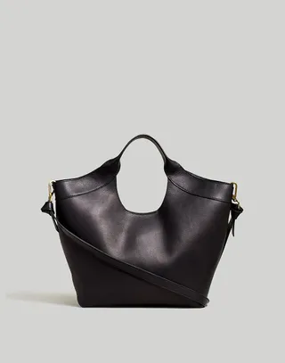 Madewell + The Sydney Cutout Tote in Leather