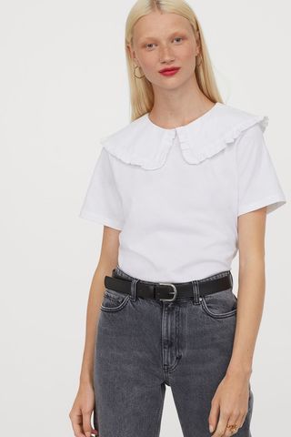 H&M + Collar-Detail T-Shirt