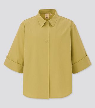 Uniqlo + x Hana Tajima Cotton Dobby Half-Sleeve Shirt