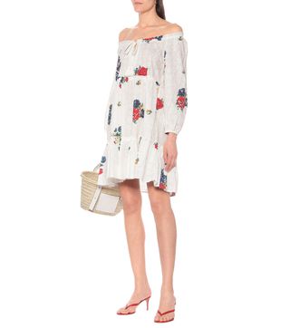 Tory Burch + Embroidered Cotton Voile Minidress