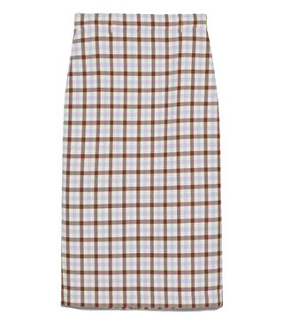 Zara + Check Pencil Skirt