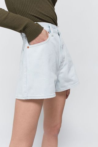 Levi's + High-Waisted Wide Leg Shorts