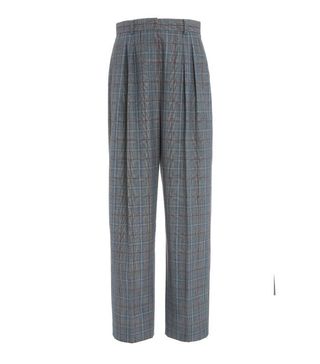 Tory Burch + Plaid Wool Trouser