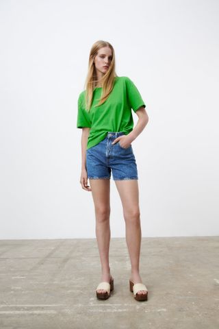 Zara + Linen Blend T-Shirt